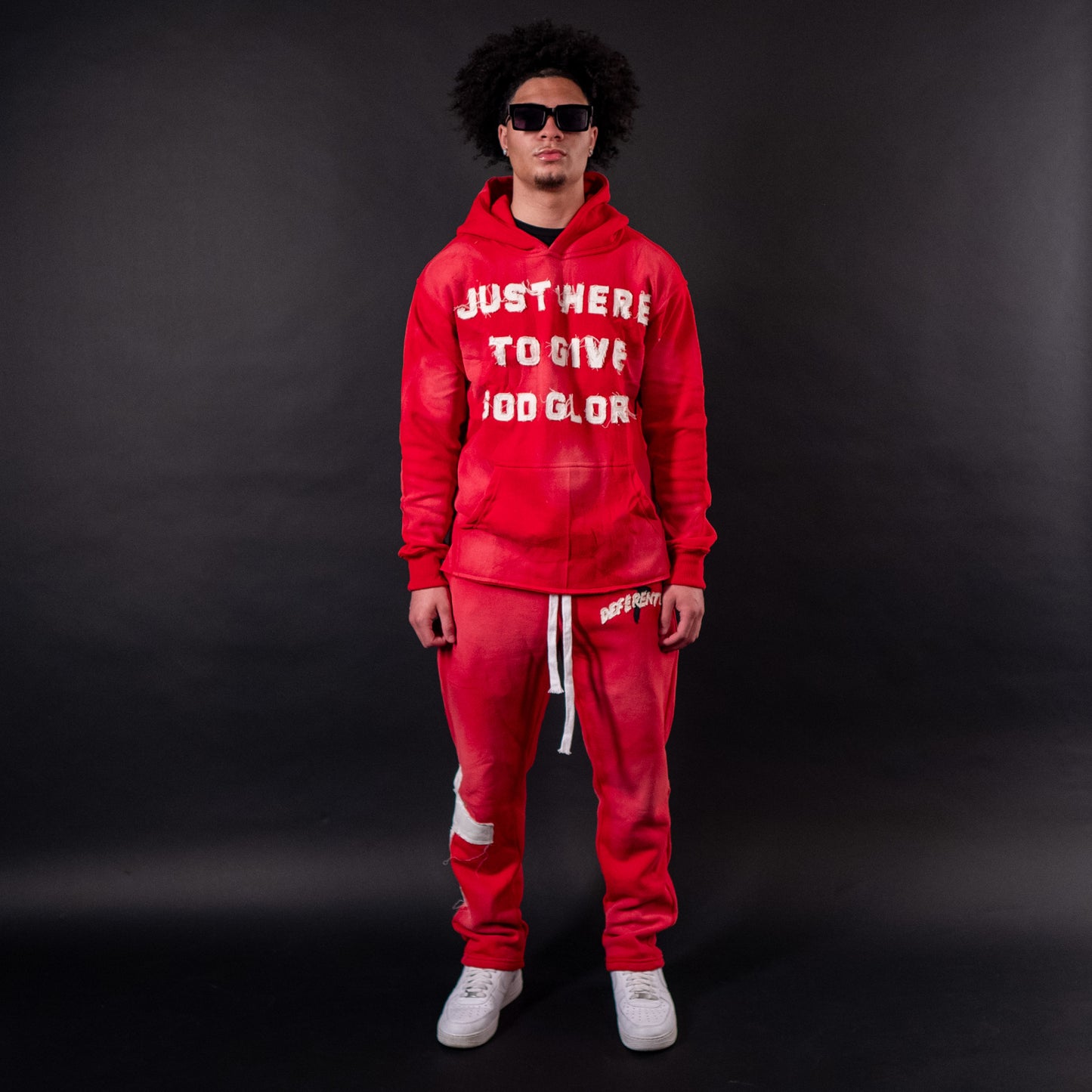 Red "Just Here To Give God Glory" Set