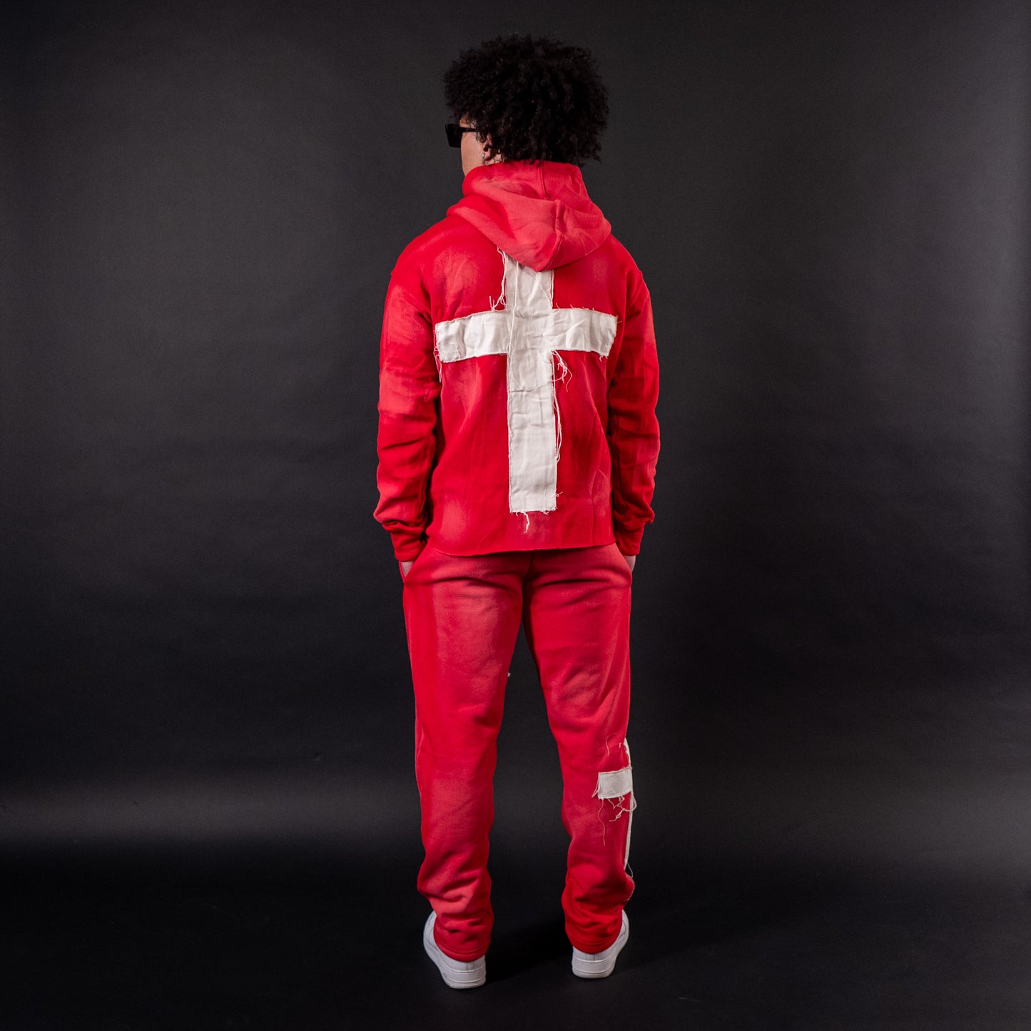 Red “Just Here To Give God Glory” Hoodie