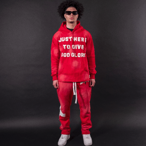 Red "Just Here To Give God Glory" Set