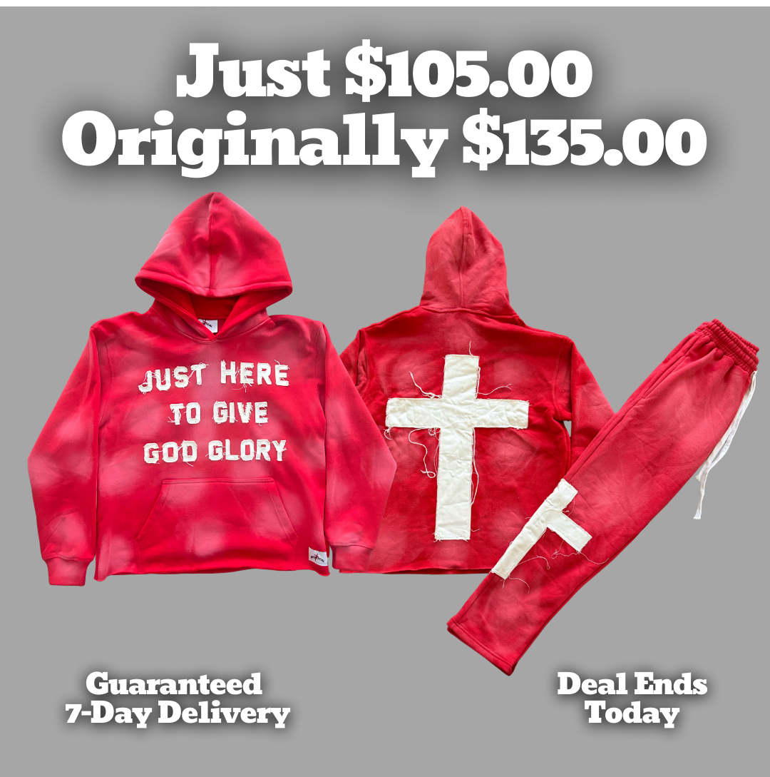 Red "Just Here To Give God Glory" Set