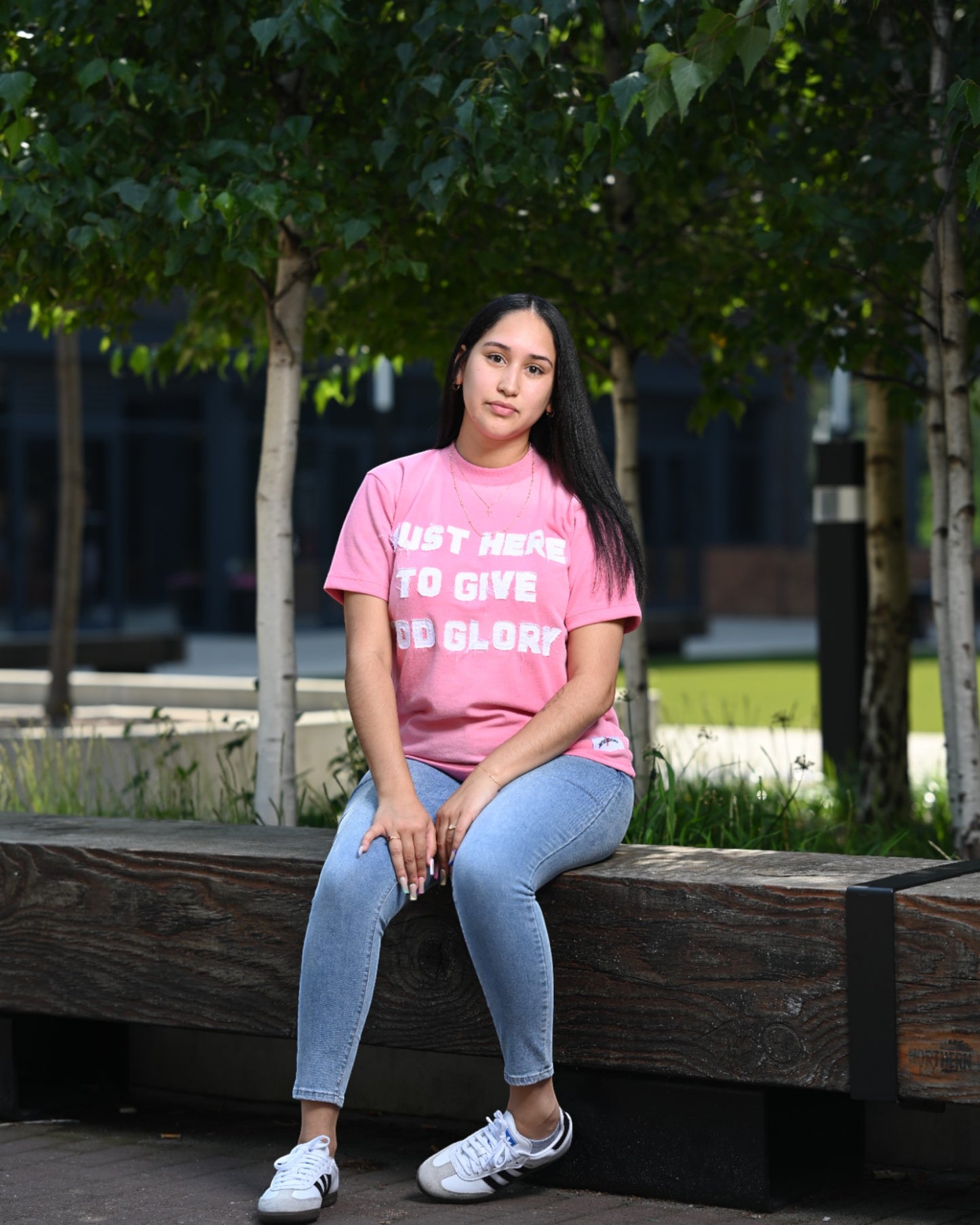 Pink "Just Here To Give God Glory" Shirt
