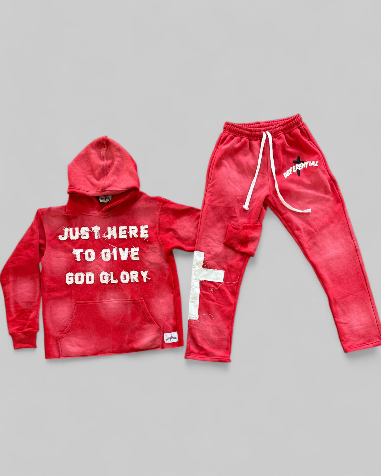 Red "Just Here To Give God Glory" Set