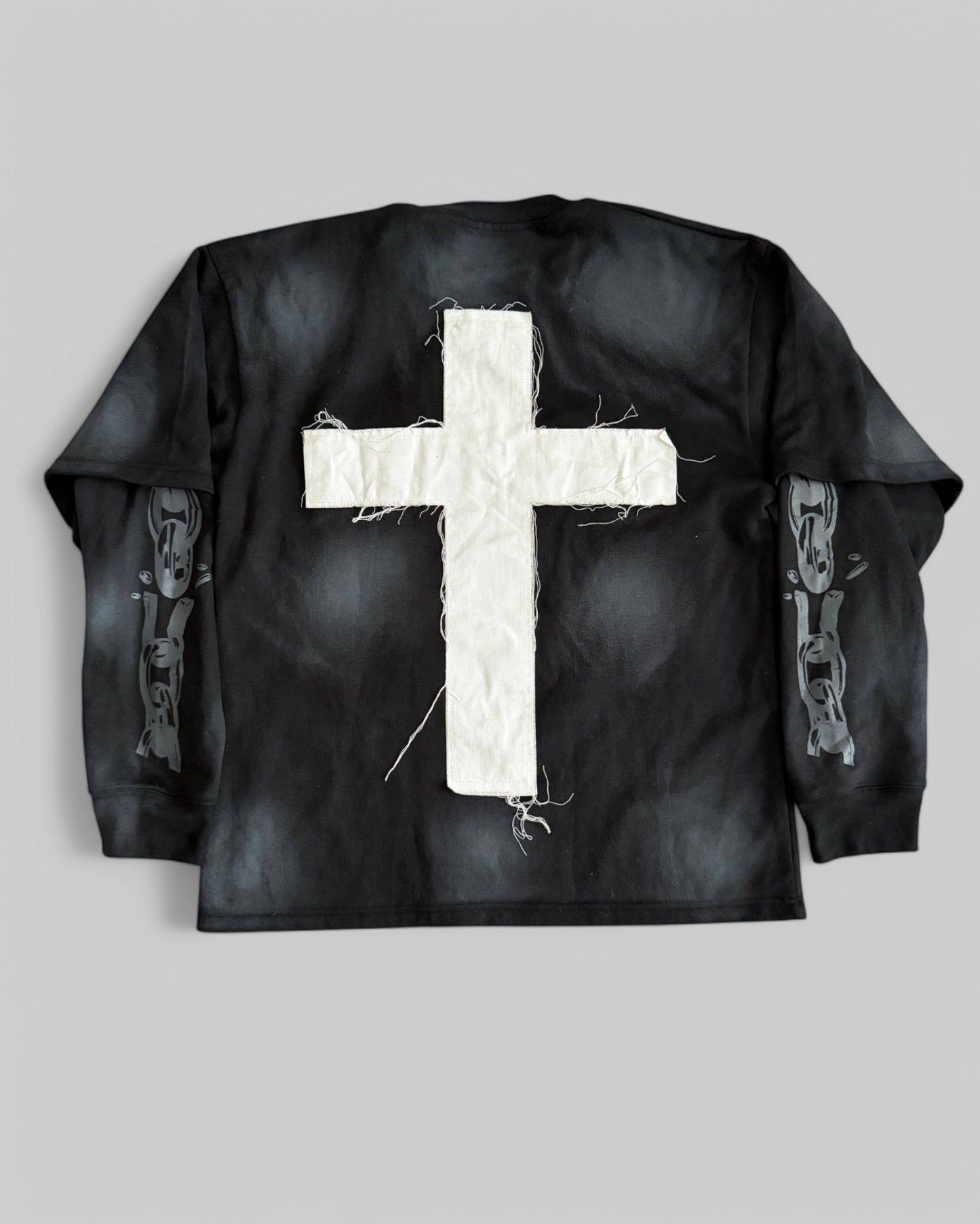 Black "Freedom" Doubled Layered Tee