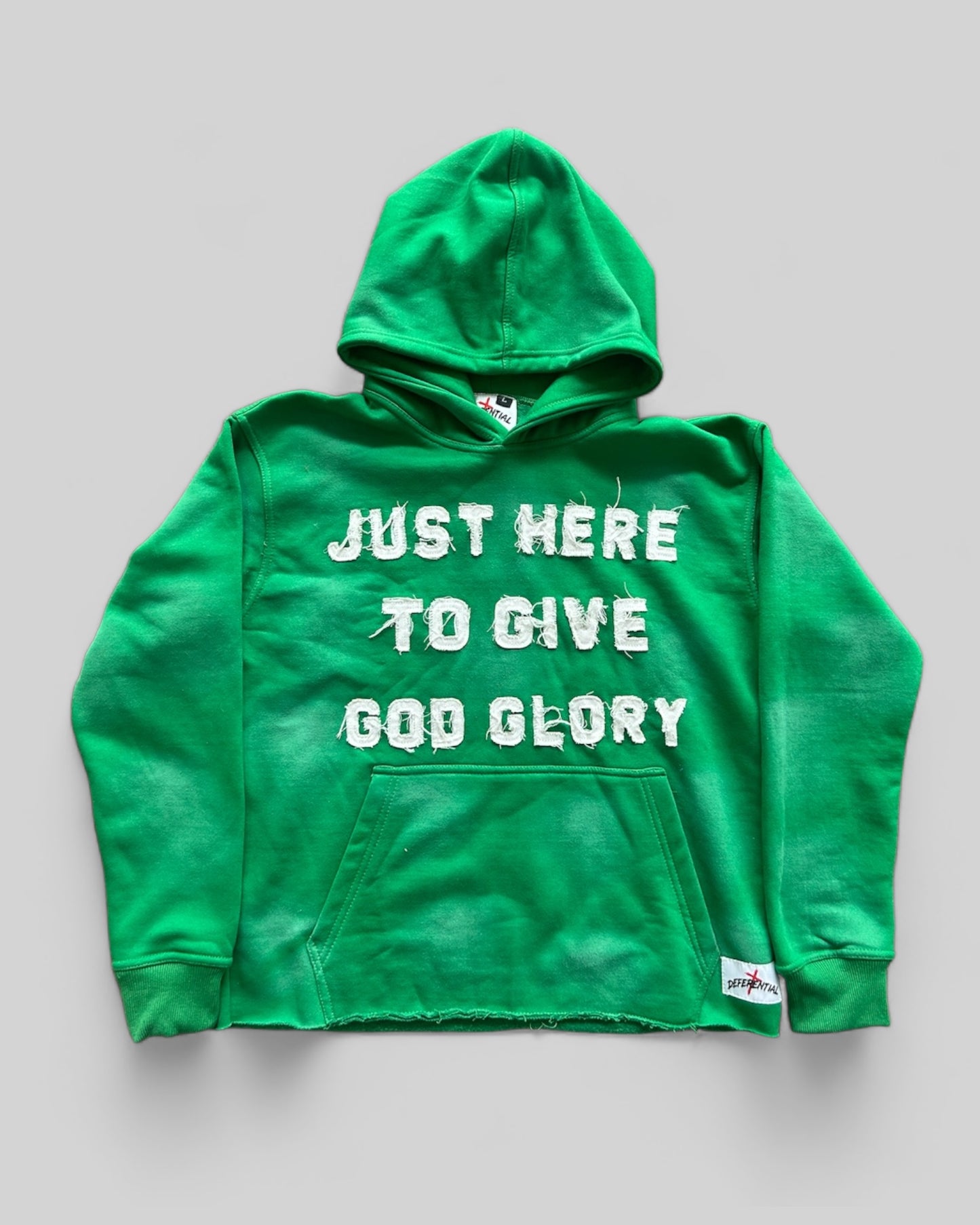 Green "Just Here To Give God Glory" Hoodie