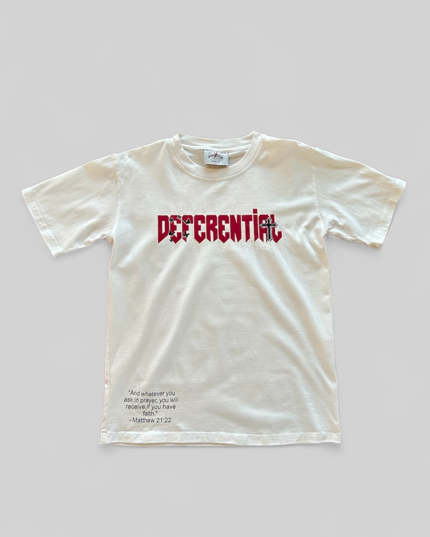 Red and White "Faith" Tee