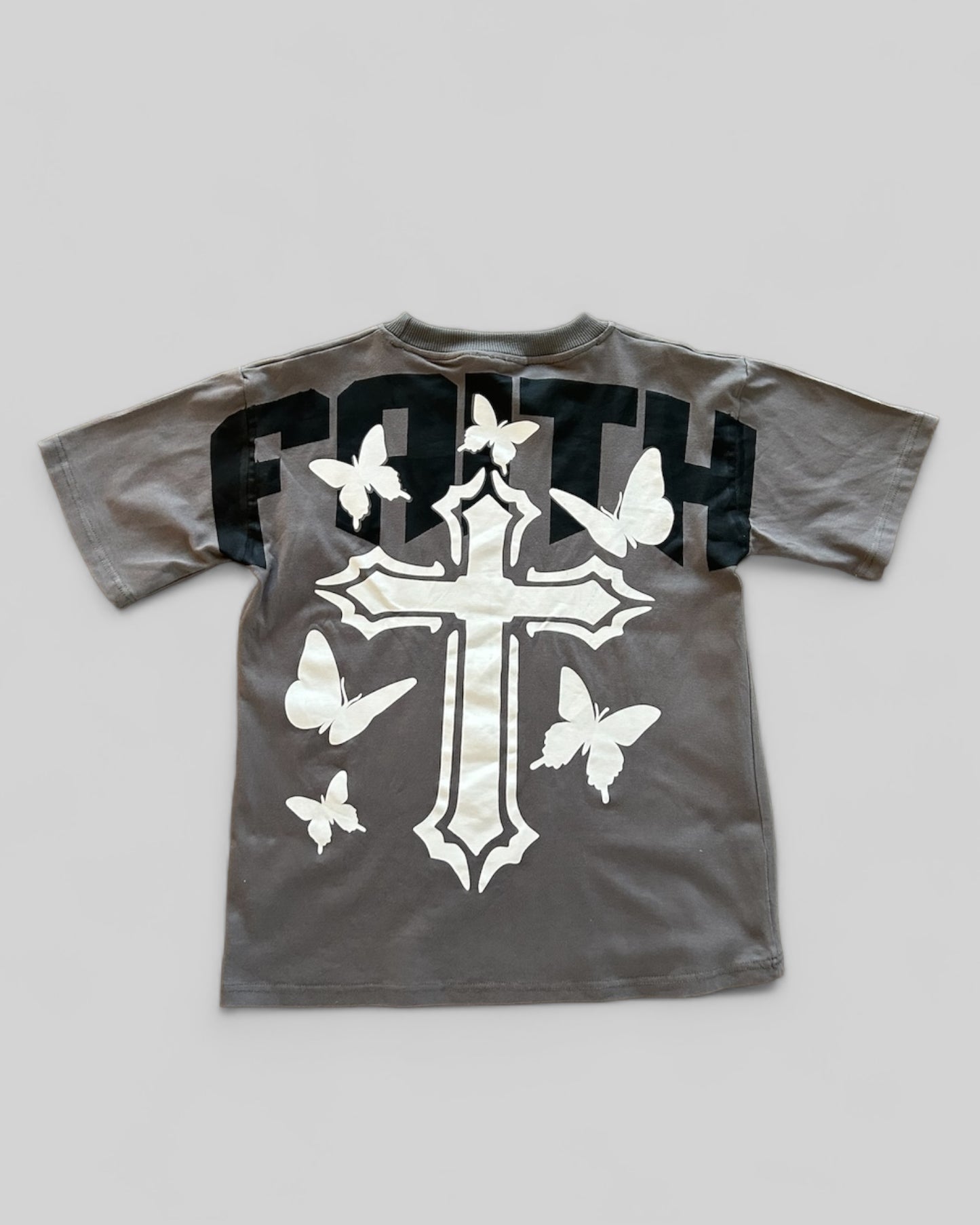 Grey and Black "Faith" Tee