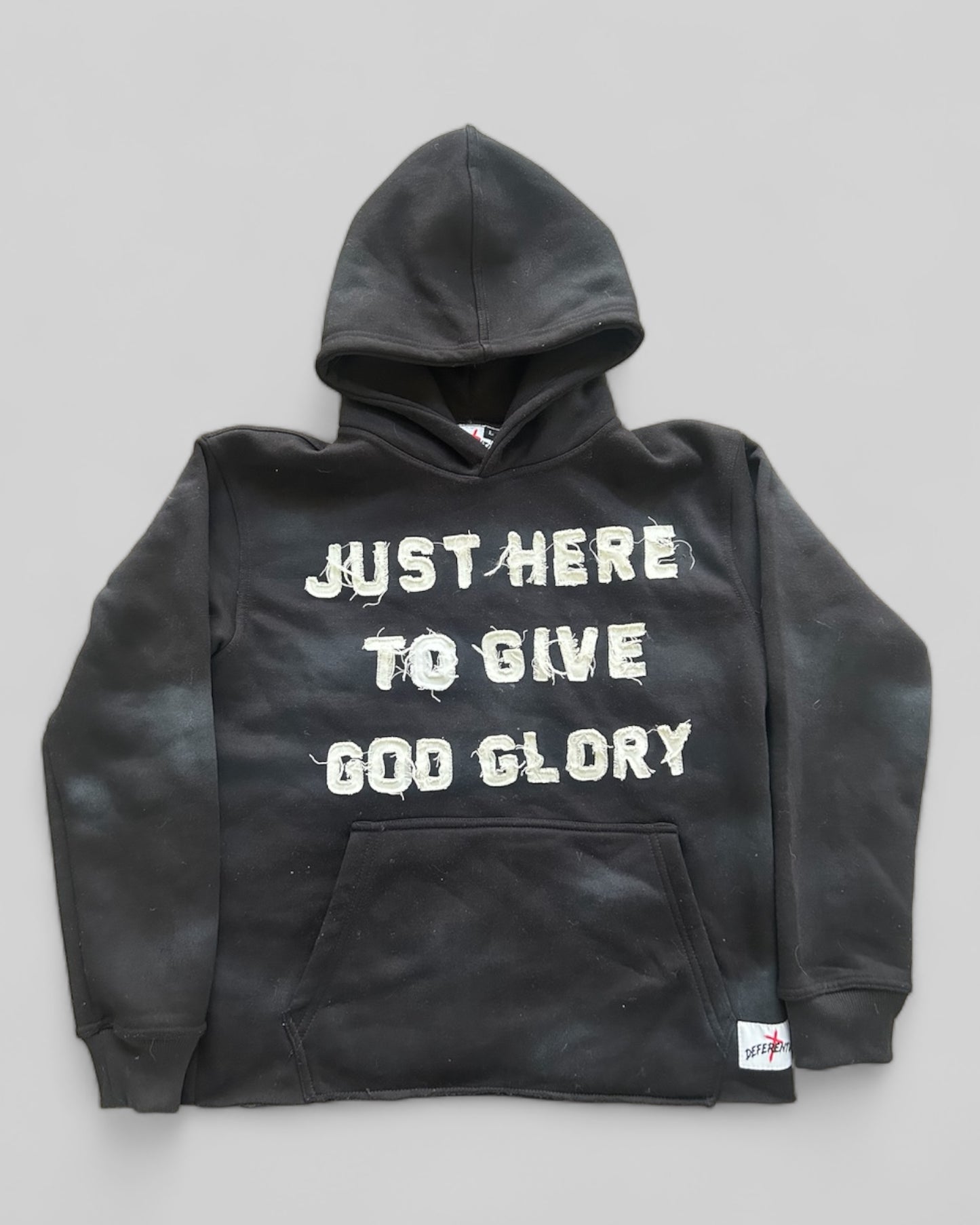 Black “Just Here To Give God Glory” Hoodie