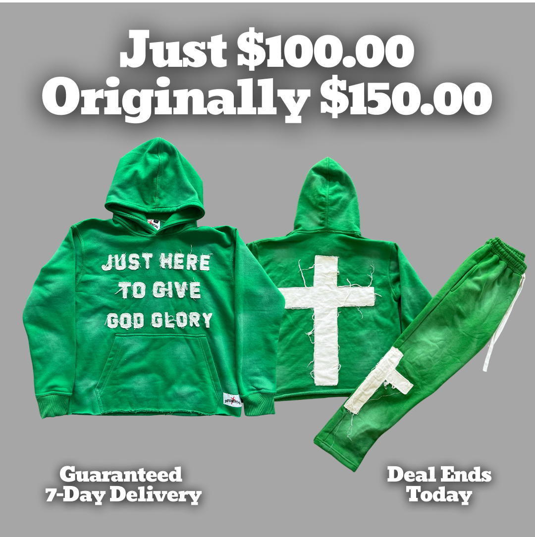 Green "Just Here To Give God Glory" Set