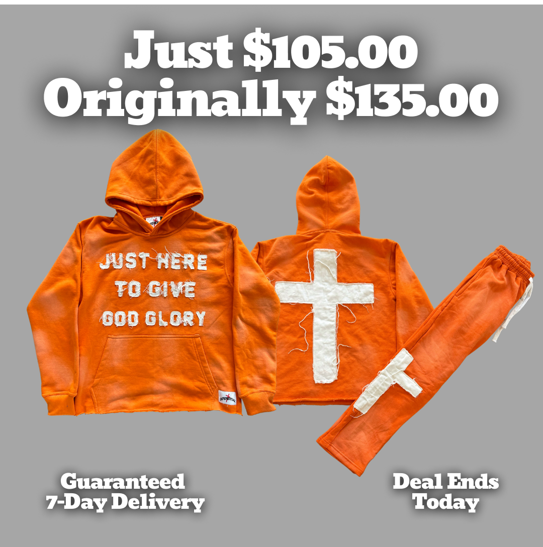 Orange "Just Here To Give God Glory" Set