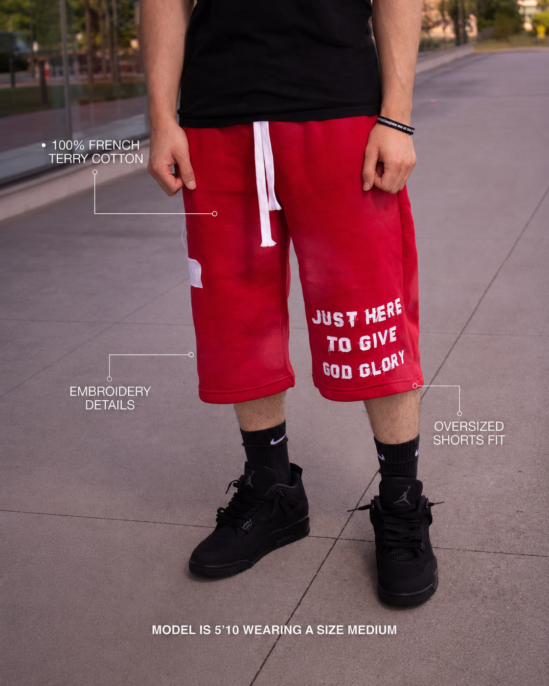 Red "Glory" Shorts *PREORDER