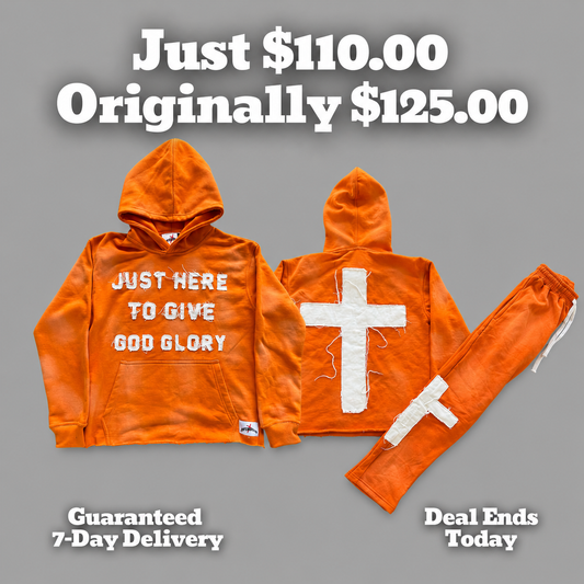 Orange "Just Here To Give God Glory" Set