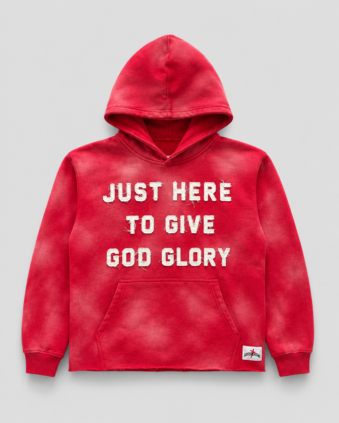 Red “Just Here To Give God Glory” Hoodie