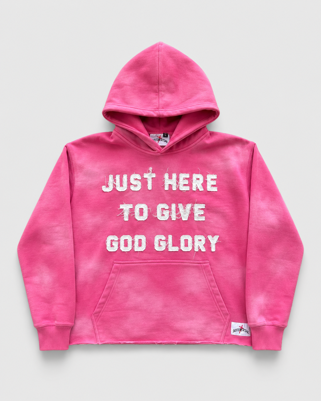Pink "Just Here To Give God Glory" Hoodie