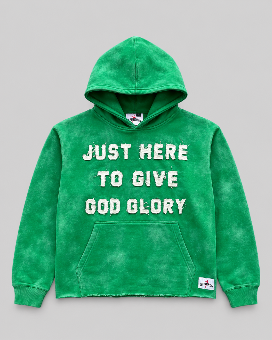 Green "Just Here To Give God Glory" Hoodie