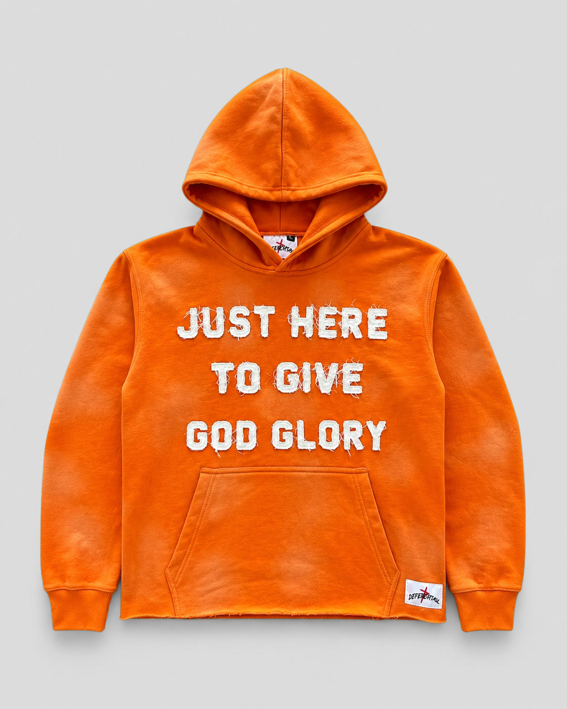 Orange "Just Here To Give God Glory" Hoodie