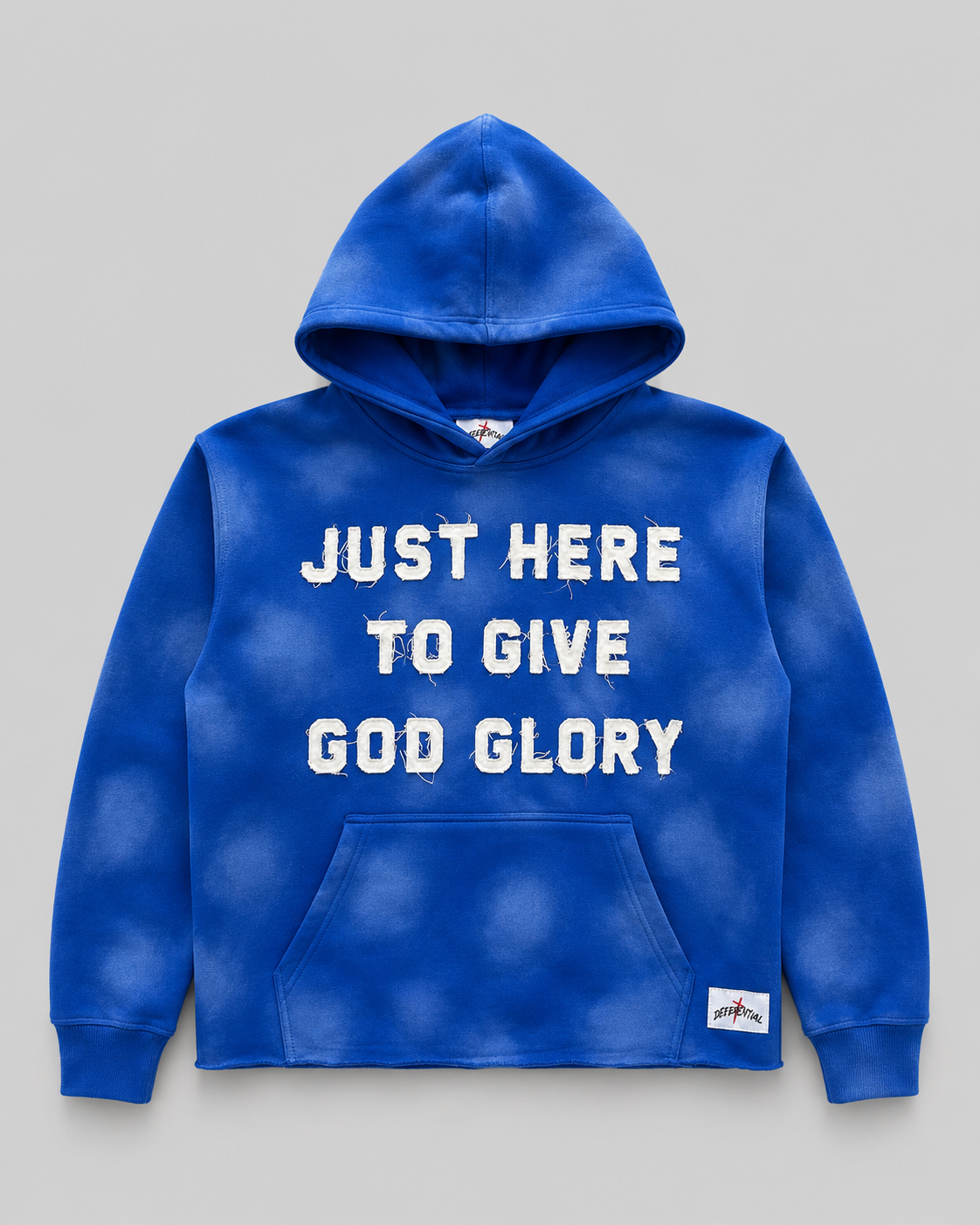 Blue “Just Here To Give God Glory” Hoodie