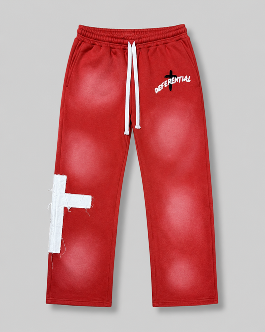 Red "Just Here To Give God Glory" Pants