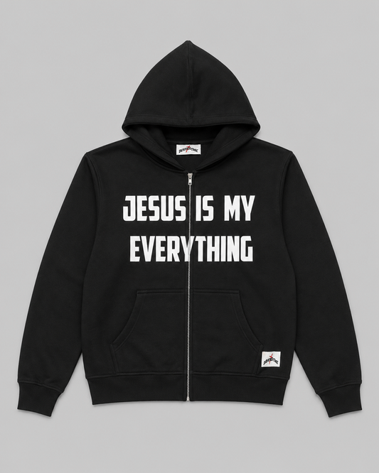 Black "Jesus Is My Everything" Zip-Up