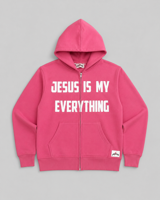 Pink "Jesus Is My Everything" Zip-Up