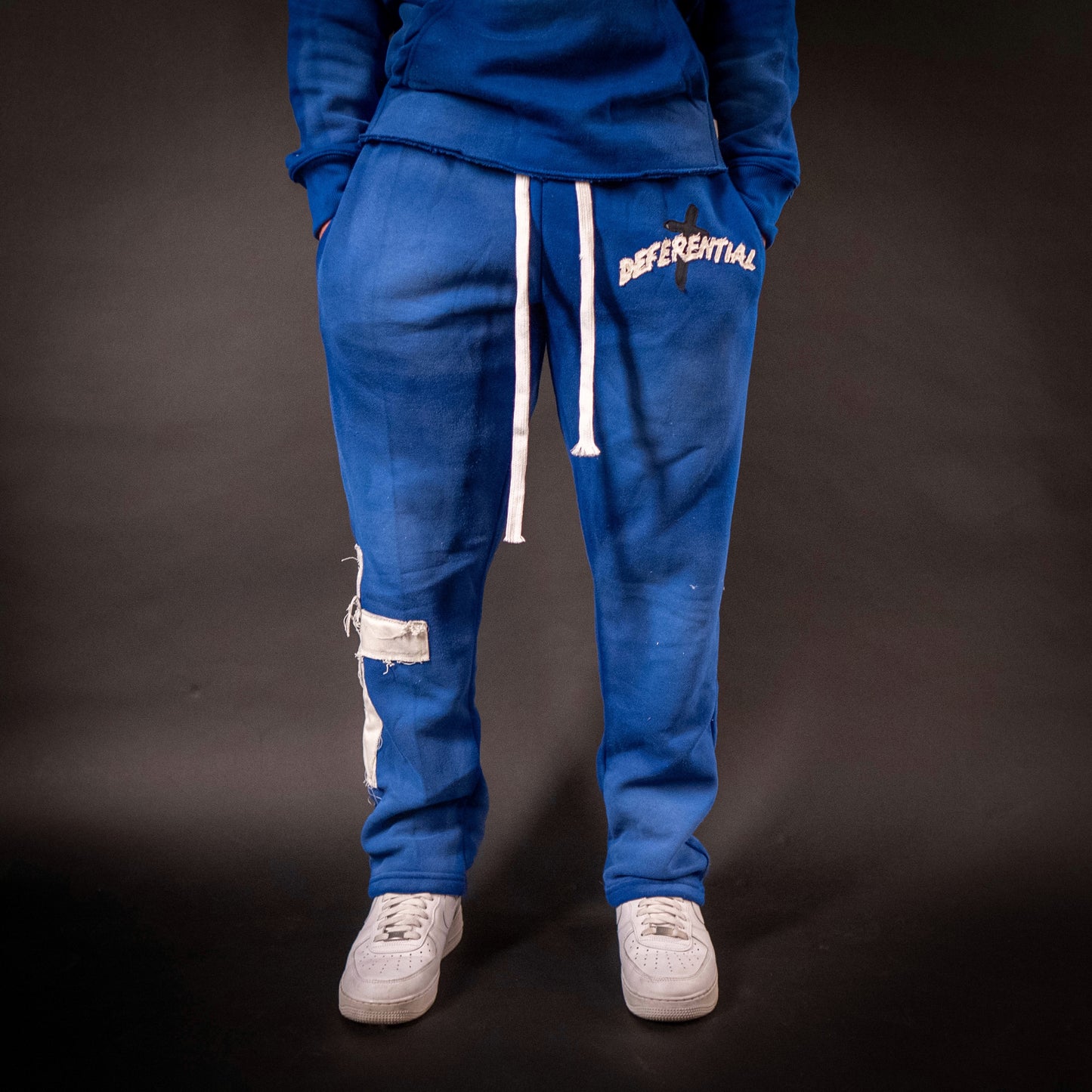 Blue "Just Here To Give God Glory" Pants