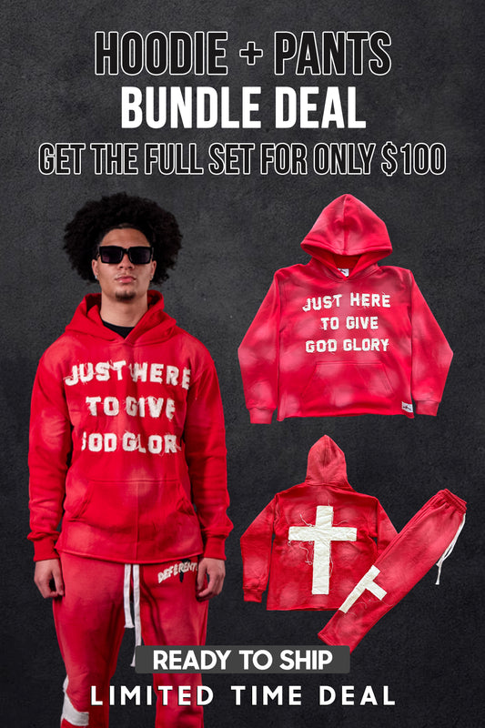 Red "Just Here To Give God Glory" Set