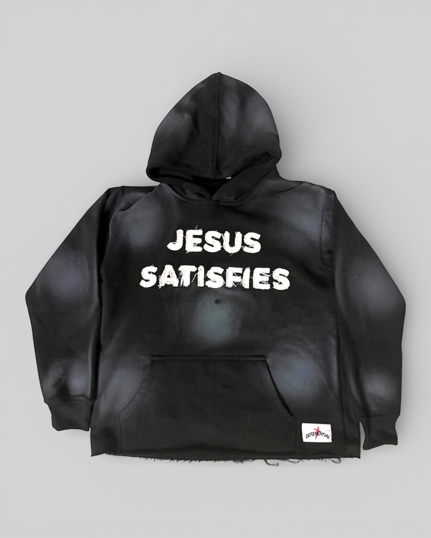 Black "Jesus Satisfies" Hoodie