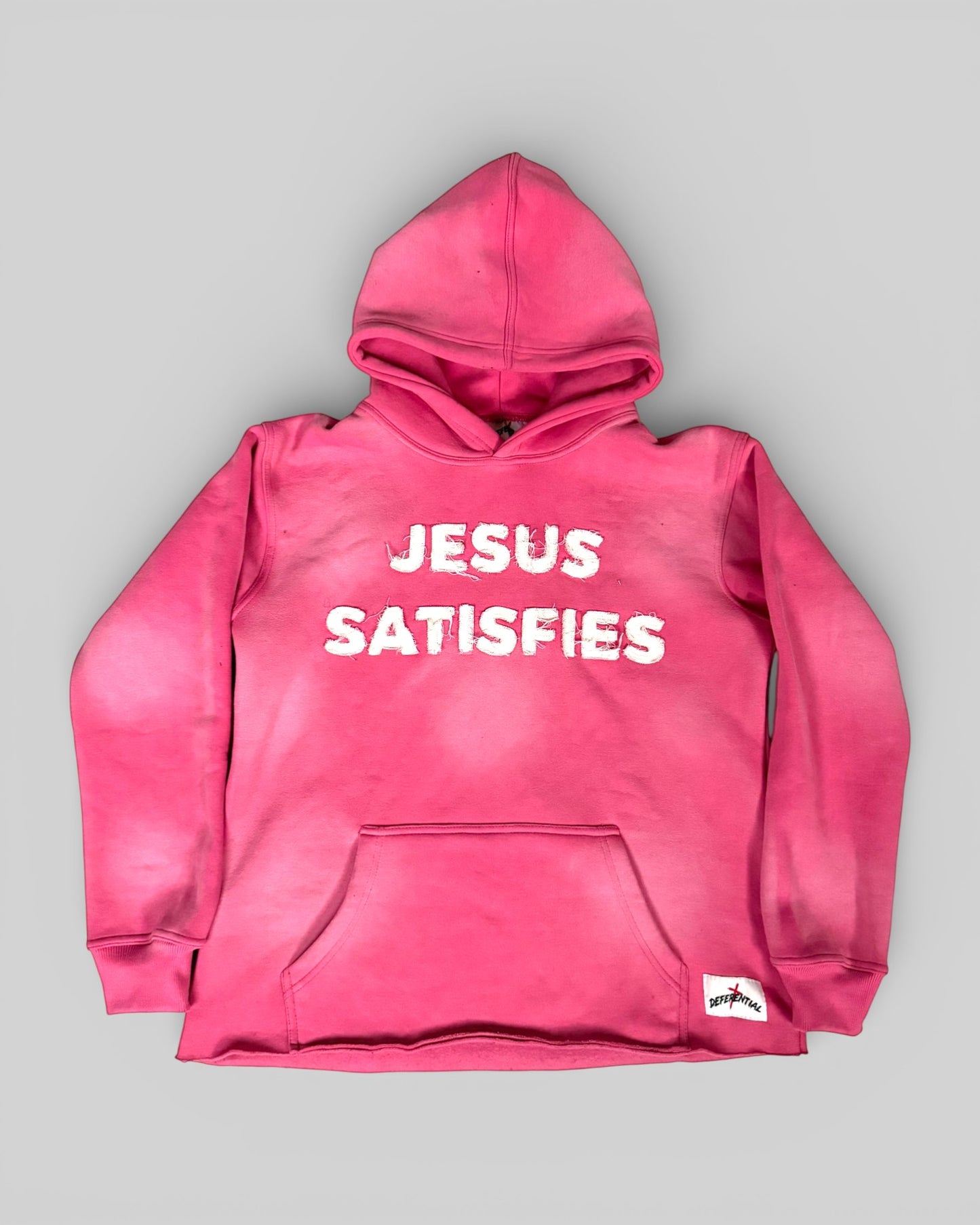 Pink "Jesus Satisfies" Hoodie
