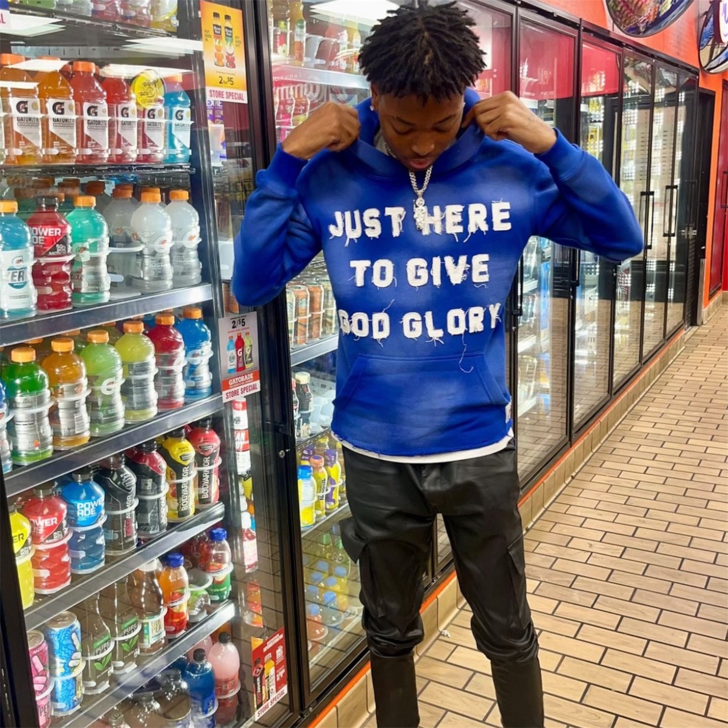 Mystery “Just Here To Give God Glory” Hoodie