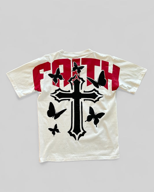 Red and White "Faith" Tee