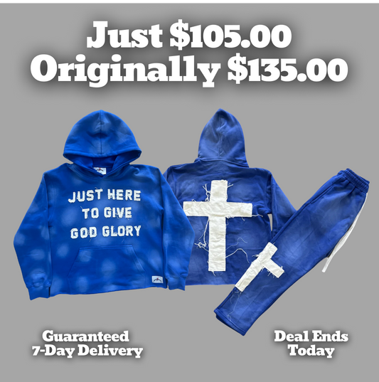Blue "Just Here To Give God Glory" Set