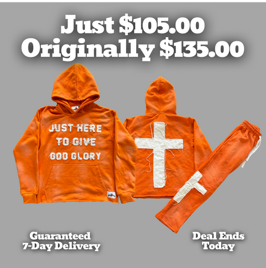Orange "Just Here To Give God Glory" Set